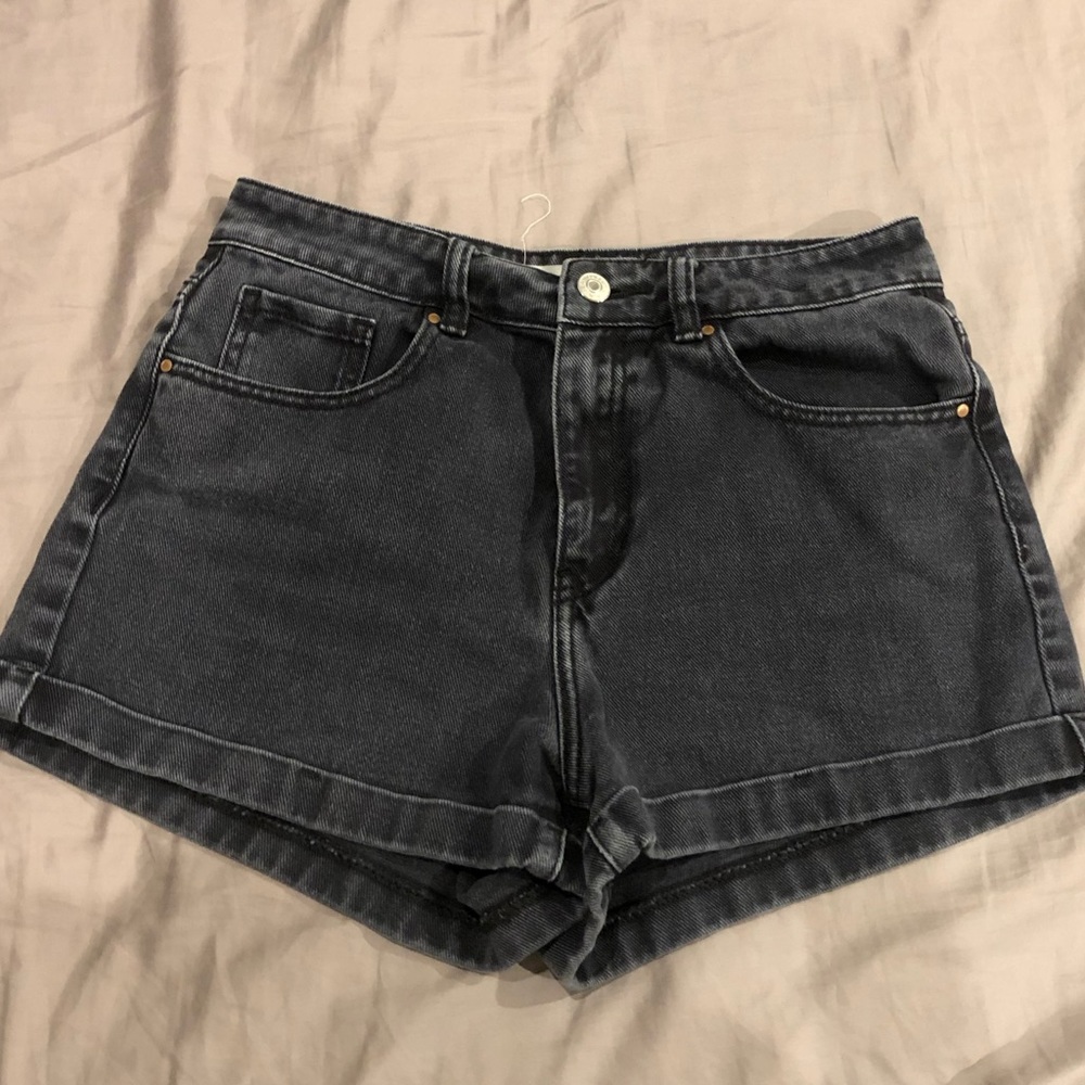 PacSun Black Denim Mom Shorts